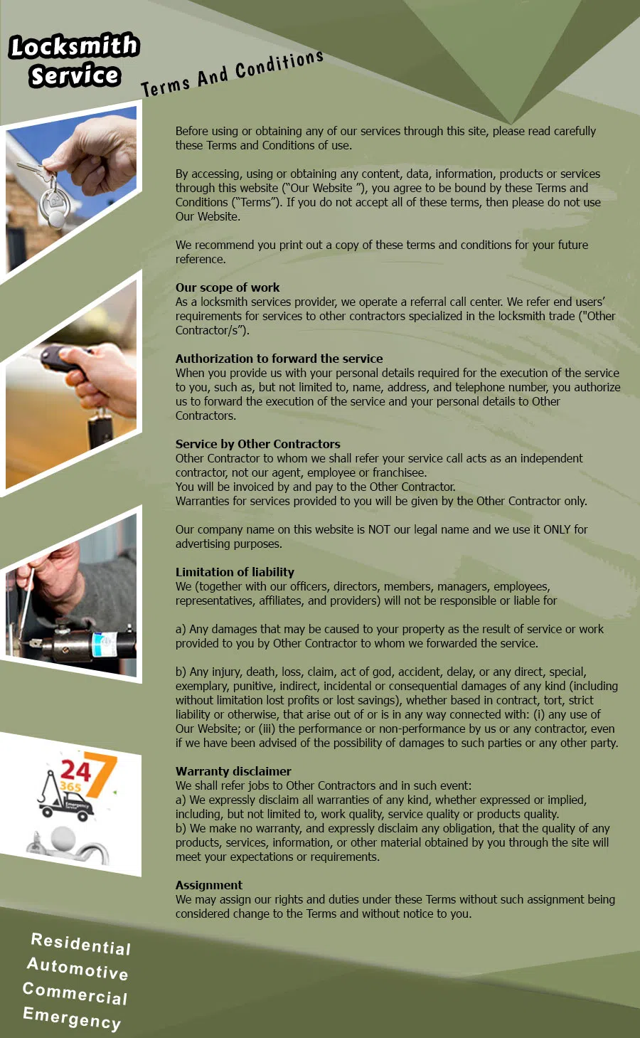 White Plains Locksmith Service, White Plains, NY 914-292-5163 - terms-ls